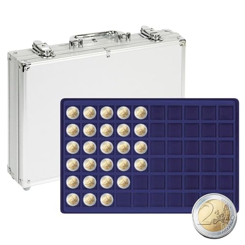 Mallette de rangement LINDNER en aluminium pour monnaies de 27 mm