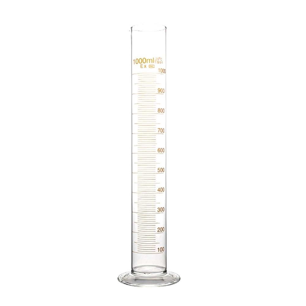 Equipos y suministros de laboratorio Cilindro de vidrio 1000 ml con boquilla graduada 1 litro