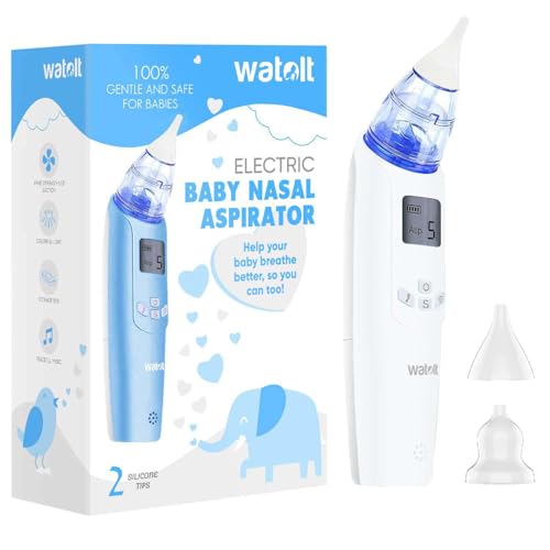 Image of Watolt Baby Nasal Aspirator - Electric Nose Suction for Baby - Automatic Booger Sucker for Infants - Battery Powered Snot Mucus Remover for Kids Toddlers