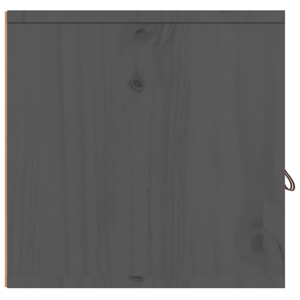 Armadietto da parete in legno di pino massiccio con 4 scomparti e porta per libri, DVD e decorazioni - Armadio rustico da parete con spazio per dispositivi multimediali
