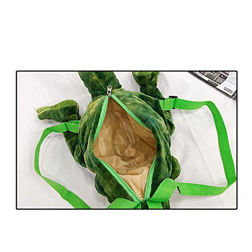 LEFUYAN Mochila infantil com estampa de dinossauro, bolsa escolar de pelúcia com desenho de animal,