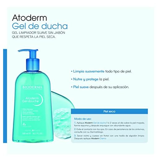 Atoderm Gel Douche Bioderma Gel de Limpeza Pele Seca com 500ml