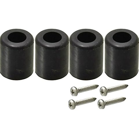 Set of 4 Rubber Bumper Feet 1-1/4" 1-7/8" + Screws & Metal washers Built-in Cover