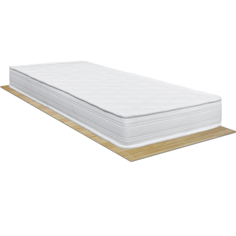 Comprarredo Kit rete e materasso singolo 80x190 NORVEGIA più cuscino fiocco memory in regalo, rete singola a doghe 80x190 ortopedica con materasso in waterfoam alto 19cm