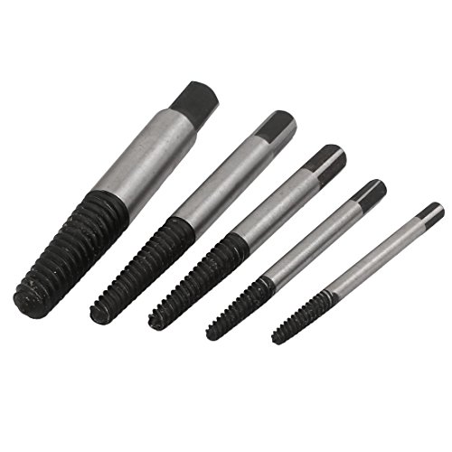 CLE-LINE Screw Extractors 5Pc Set,#1-#5,Bright C21149