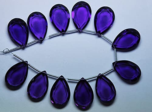 Améthyste violette AAA en briolette poire 25mm pour bijoux haute joaillerie
