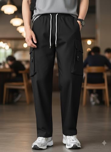 Image of Lymio Cargo for Men || Cotton Cargo Pant || Drawstring Waist Pant (Also Available in Plus Sizes) (153-156)