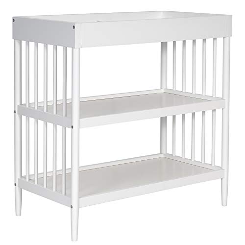 Image of Dream On Me Clover Changing Table with Rounded Spindles in White