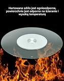 QWORK® Talerz obrotowy ze szkła hartowanego, Obrotowy talerz obrotowy, Półmisek obrotowy, 70 cm