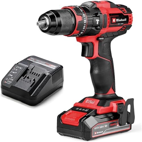 Einhell Taladro percutor con batería TE-CD 18/44 Li-i Power X-Cha...