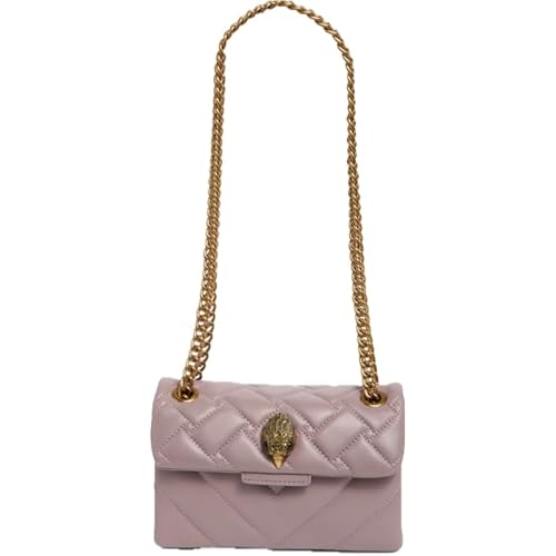 Kurt Geiger London Kensington Mini Quilted Leather Shoulder Crossbody Bag (Light/Pastal Purple)