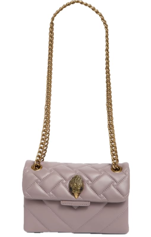 Kurt Geiger London Kensington Mini Quilted Leather Shoulder Crossbody Bag (Light/Pastal Purple)