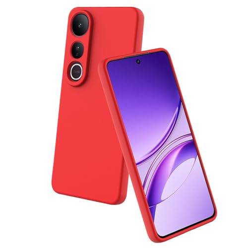 Image of Back Cover for Vivo V50 Lite 5G / V50 Lite 4G | Full Camera Protection | Premium Liquid Silicon Case | Flexible Bumper Case for Vivo V50 Lite 5G / V50 Lite 4G (Red)
