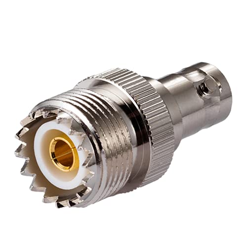 Vecys CB Funk Adapter SO 239 UHF Buchse zu BNC Buchse Antennenadapter für CB-Antenne Amateurfunk Walkie Talkie Handfunkgerät Funkgerät PL259 Koax Wireless LAN-Geräte (2 Stück)