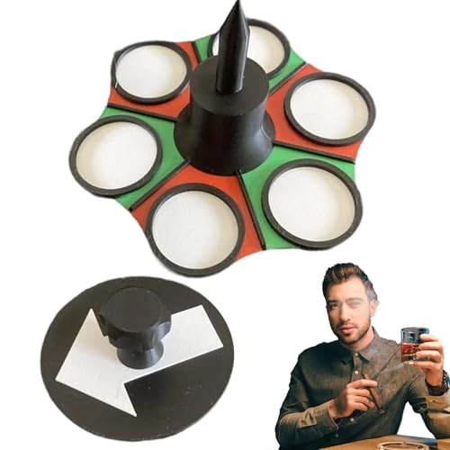 Juego de ruleta para beber, juego de juegos de fiesta, vasos de chupito, 14 x 14 x 13 cm, divertido diseño giratorio, kit de entretenimiento compacto para reuniones familiares, eventos de equipo de