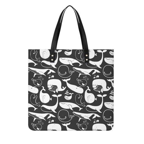 Sac à main shopper baleines blanches et dauphins : finis les sacs trop petits en voyage
