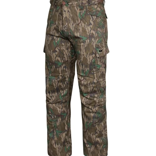 Mossy Oak Cotton Mill 2.0 Camo Hunting Pants for Men Camouflage Clothes, Large, Greenleaf Mossy Oak Cotton Mill 2.0 Camo Hunting Pants for Men Camouflage Clothes, Large, Greenleaf