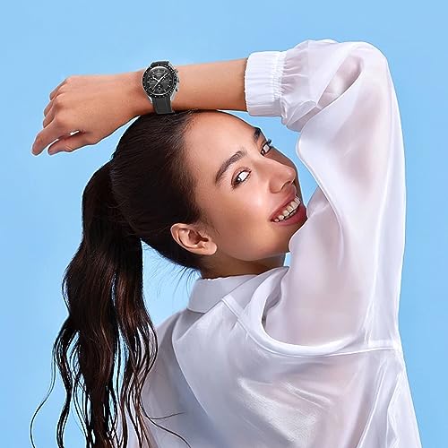 Tovimall Bands for Moonswatch Watch,Curved No Gap Silicone Strap,Compatible with Omega X Swatch Moonswatch Speedmaster 20mm Watch,Swatch Omega Moonswatch Speedmaster Watch Replacement Strap for Women