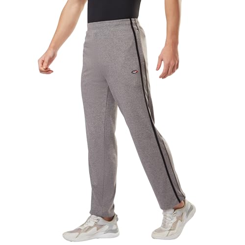 Image of berge' Men Cotton Polyester Comfy Regular Fit Sports Quality Track Pants with Secure Zipper Pocket, Casual Wear Lower Tracks Pant
