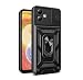 Produktbild COMAKU Ultra Panzerhülle für Motorola Moto G55 5G, TPU+PC Stoßfeste Hülle mit Slide Camera Cover Kameraschutz mit Ring Ständer Handyhülle - Schwarz