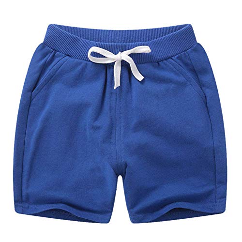 Ptpuke Toddler Kids Solid Cotton Comfort Soft Baby Sport Jogger Shorts Boys Girls Casual Pants Royal Blue #TOP11