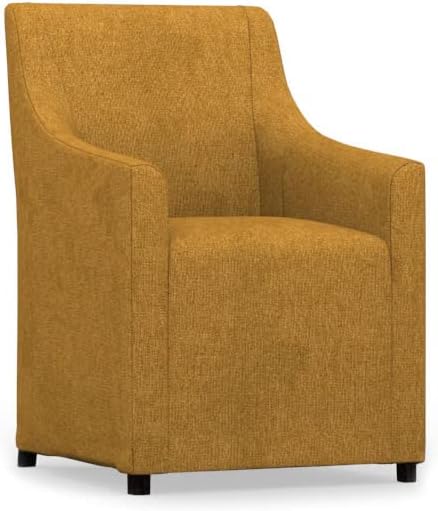 comfortly Chair Slipcover Replacement Hand Made Compatible with SAKARIAS Armchair Long Skirt - Covers ONLY (Crown - Curcuma)