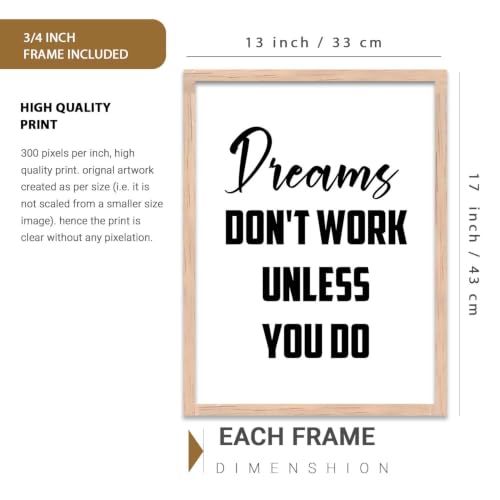 Image of kotart Motivational Quote - Painting for Living Room Bedroom Office Wall hanging frames | wall Paintings with Frame for Home Decoration Set of 6 Multicolo (13x17 inch, B)