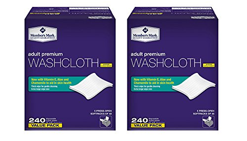 Member's Mark Adult Washcloths (240 ct.) pack of 2
