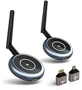DARLYOR Wireless HDMI Transmitter and Receiver - Up to 4 RXs, Multiple TVs, Dual Antenna, 165FT L...