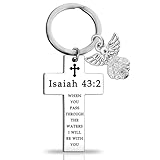 OEHEDOU Stocking Stuffers For Women 2025 Cross Keychain For Men Women First Communion Gifts For Boys Girls Christian Gift For Friends Bible Verse Keyring Religious Presents