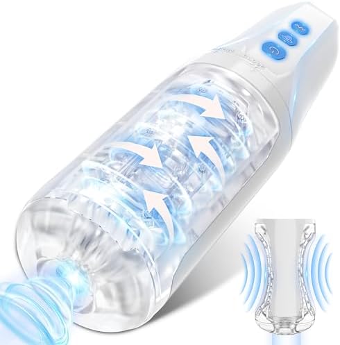 Electric Sucking Male Masturbator Cup with 8 Vibration & 4 Clamp Suction Modes for Penis Stimulation, Automatic Adult Oral Pocket Pussy Sex Toy with 3D Realistic Textured Blowjob Vagina Stroker