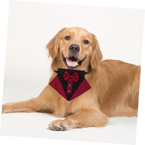 VICASKY Hundebandana mit Schleife Dreieckiges Atmungsaktives Halstuch für Hunde Verstellbar Stilvolles Hundeaccessoire für Fotoshootings Geeignet für Hunderassen Komfortabel und