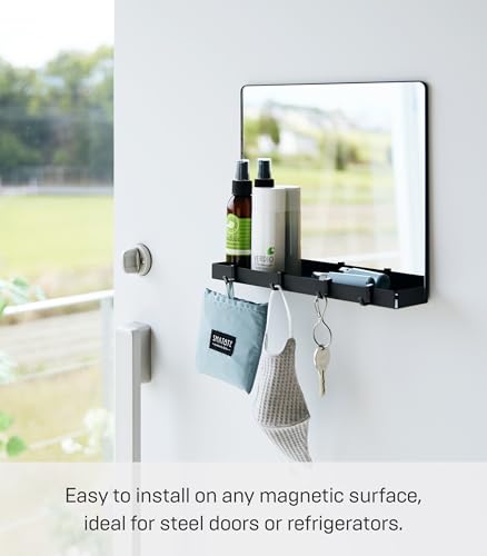Miroir magnétique antichute de clés avec étagère compacte - 6