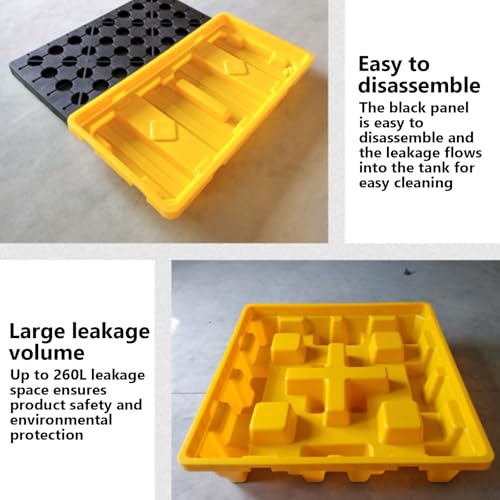 Bandeja modular apilable con salida de drenaje para barriles seguros 5