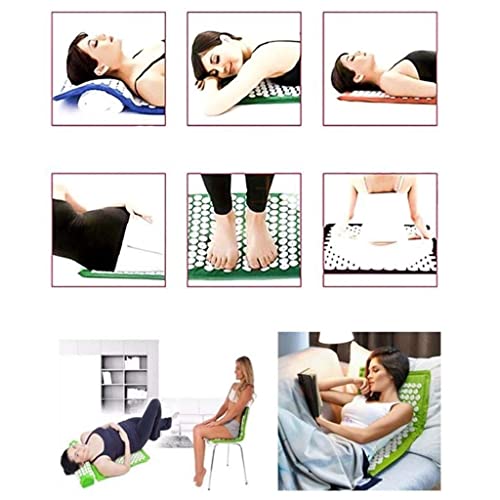 Esterilla de acupresión para dolor de espalda TILEZE con almohada para masaje cervical 7