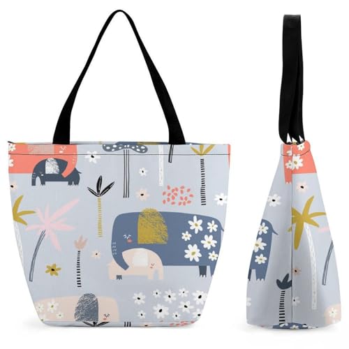 Sac éléphant coloré à grande contenance 28.5x18x32.5cm pour femme active