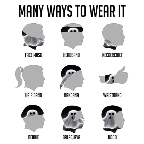 Balaclava negra con diseño de fantasma para Halloween, braga de cuello para clima frío, bandana cortaviento elástica para hombres y mujeres para motocicleta, ciclismo, esquí y fiestas miniatura 6