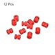 sourcing map RC Vibrationsschutz Gummi Bälle für RC F4 F7 Flugregler M3x6.6mm Stoßdämpfung Bälle (Rot) 12Pack