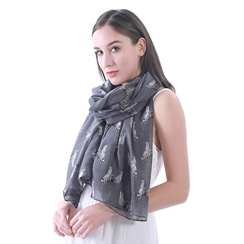 Siberian Husky Dog Print Women's Scarf Shawl Wrap Lightweight2