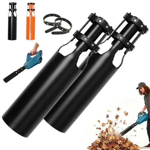 Image of Leaf Blower Air Booster, Air Flow Turbo Booster for Leaf Blower Attachment Designed Based on Venturi Effect, 2nd Gen Airflow Amplifier, Doubling up AmountAir of Your Leaf Blowers (2PCS Black)