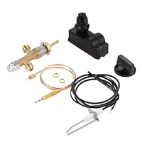 Aupoko Niederdruck LPG Propangas Kamin Feuergrube Flammenfehler Sicherheitssteuerventil Kit mit Zünder Montage Feuergrube Zünder, Druckknopf Zündung Kit für Gasgrill, Heizung, Feuergrube