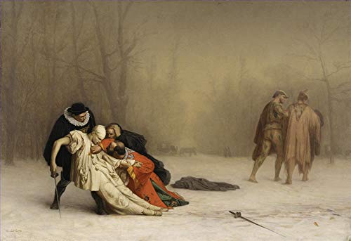 Peinture à l'huile Duel après un bal masqué pour vibrer au rythme de l'art célèbre