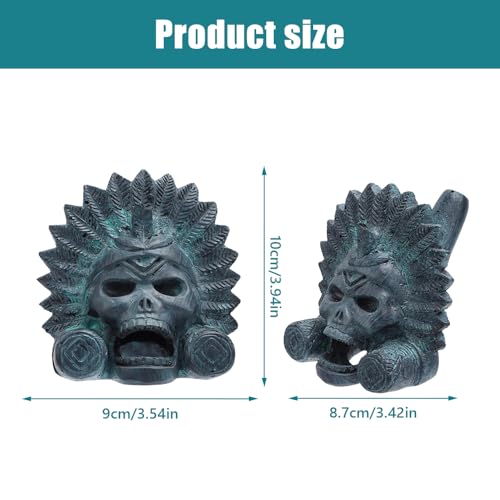 Fiotha Aztekische Todespfeife, Real Screaming Aztec Death Whistle, Azteken Todespfeife, Aztec Death Whistle Über 125+ Dezibel, mit Kordelzugbeutel, für Halloween und den Tag der Toten Geschenk