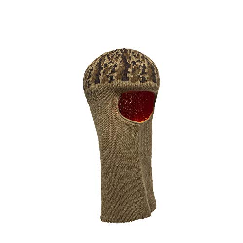 Outdoor Cap Reversible Blaze Orange Camo Knit Hunting Facemask Heavyweight One Size