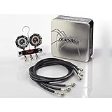 CPS MBH4P5Z BlackMax® Manifold and Gauge Set - Includes 5' Pro-Set® Hoses, Psi & °F Scales, Protective Gauge Boots, Made in USA
