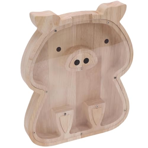 Tirelire en bois avec panneau acrylique personnalisable pour visualiser l'épargne - 6