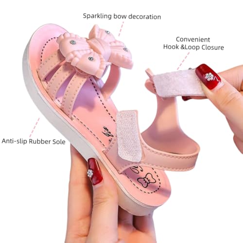 Toddler Girls Open Toe Princess Flat Sandals Summer Beach Dress Shoes Flower Girl Sandal2