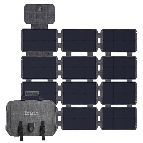 200W Portable Solar Panel, IP68 Waterproof Foldable Compact Solar Charger for Portable Power Station, Solar Panel for Camping RV Travel Outdoor Adventures