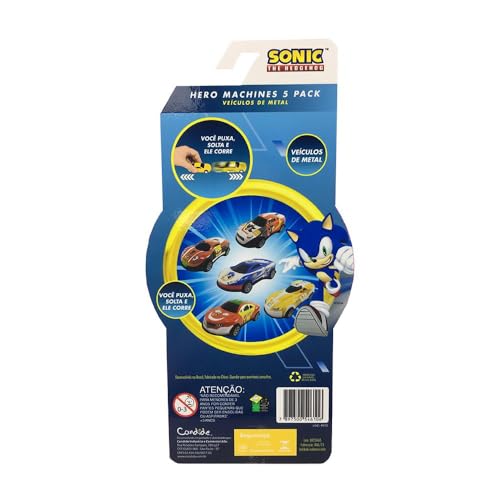 Conjunto Mini Veiculos Pullback com 5 Sonic