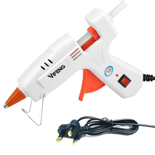 YIFENG by HEXAR Hot Glue Gun Mini Glue Gun with 3pin Cord 30W Glue Gun for Glue Sticks 7-7.5 mm diameter Glue Gun for DIY Arts Crafts and Quick Repairs